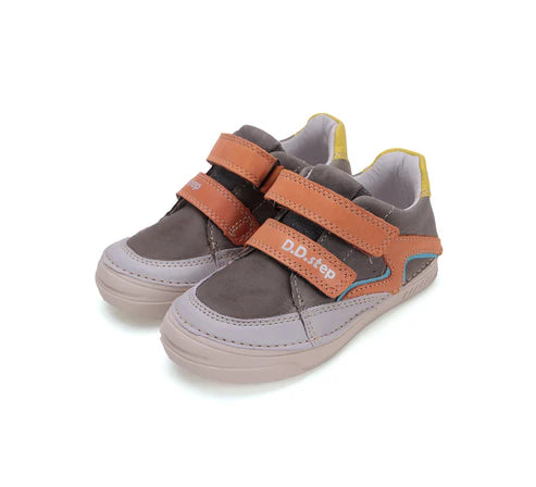 D.D.Step pantofi baieti cu scai 25-30 Chocolate cu galben Imagine principală a produsului