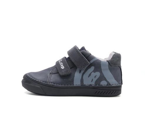 D.D.Step pantofi baieti cu scai 25-30 Dark Grey