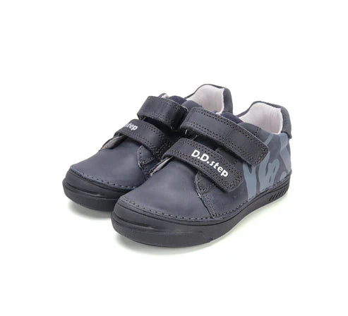 D.D.Step pantofi baieti cu scai 25-30 Dark Grey Imagine principală a produsului
