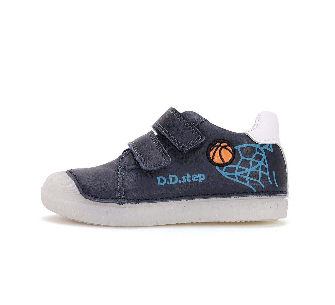 D.D.Step pantofi baieti cu scai 25-30 Royal Blue cu minge baschet