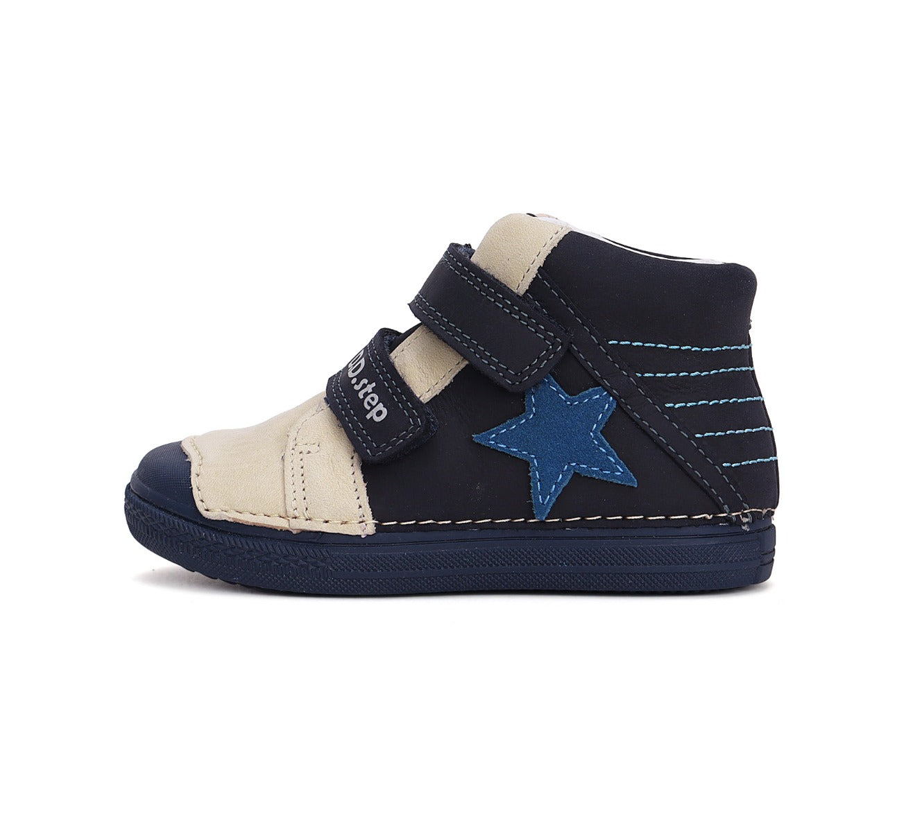 D.D.Step pantofi baieti cu scai 25-30 Royal Blue cu stea