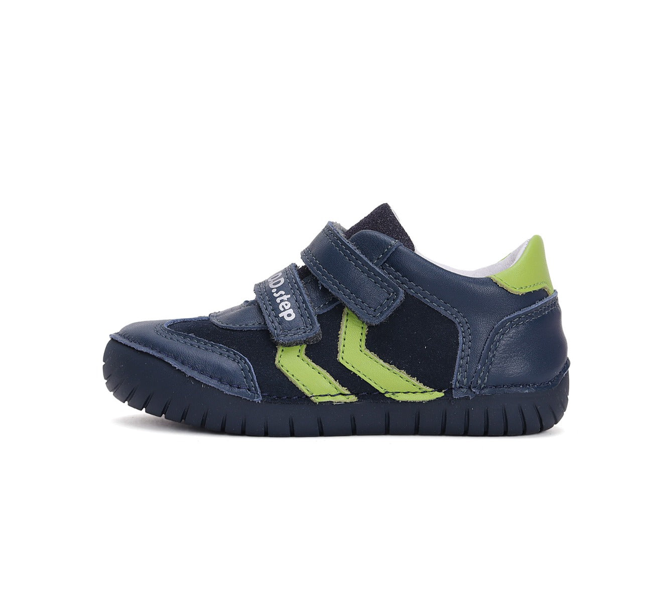D.D.Step pantofi baieti cu scai 25-30 Royal Blue cu verde
