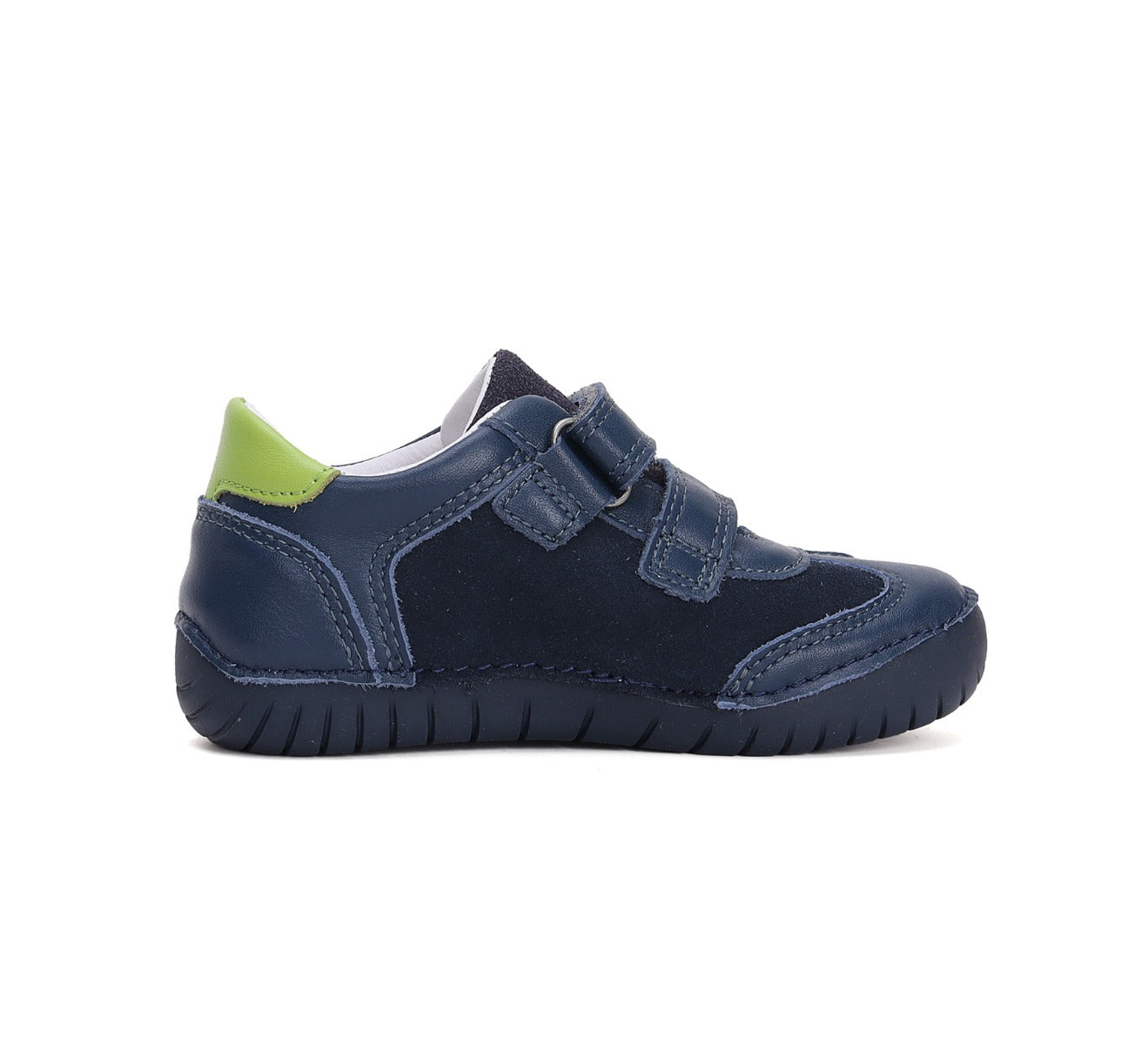 D.D.Step pantofi baieti cu scai 25-30 Royal Blue cu verde