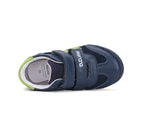 D.D.Step pantofi baieti cu scai 25-30 Royal Blue cu verde
