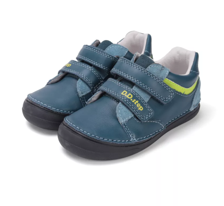 D.D.Step pantofi baieti cu scai 26-31 Bermuda Blue cu verde Imagine principală a produsului