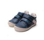 D.D.Step pantofi baieti cu scai 25-30 Bermuda Blue cu bej
