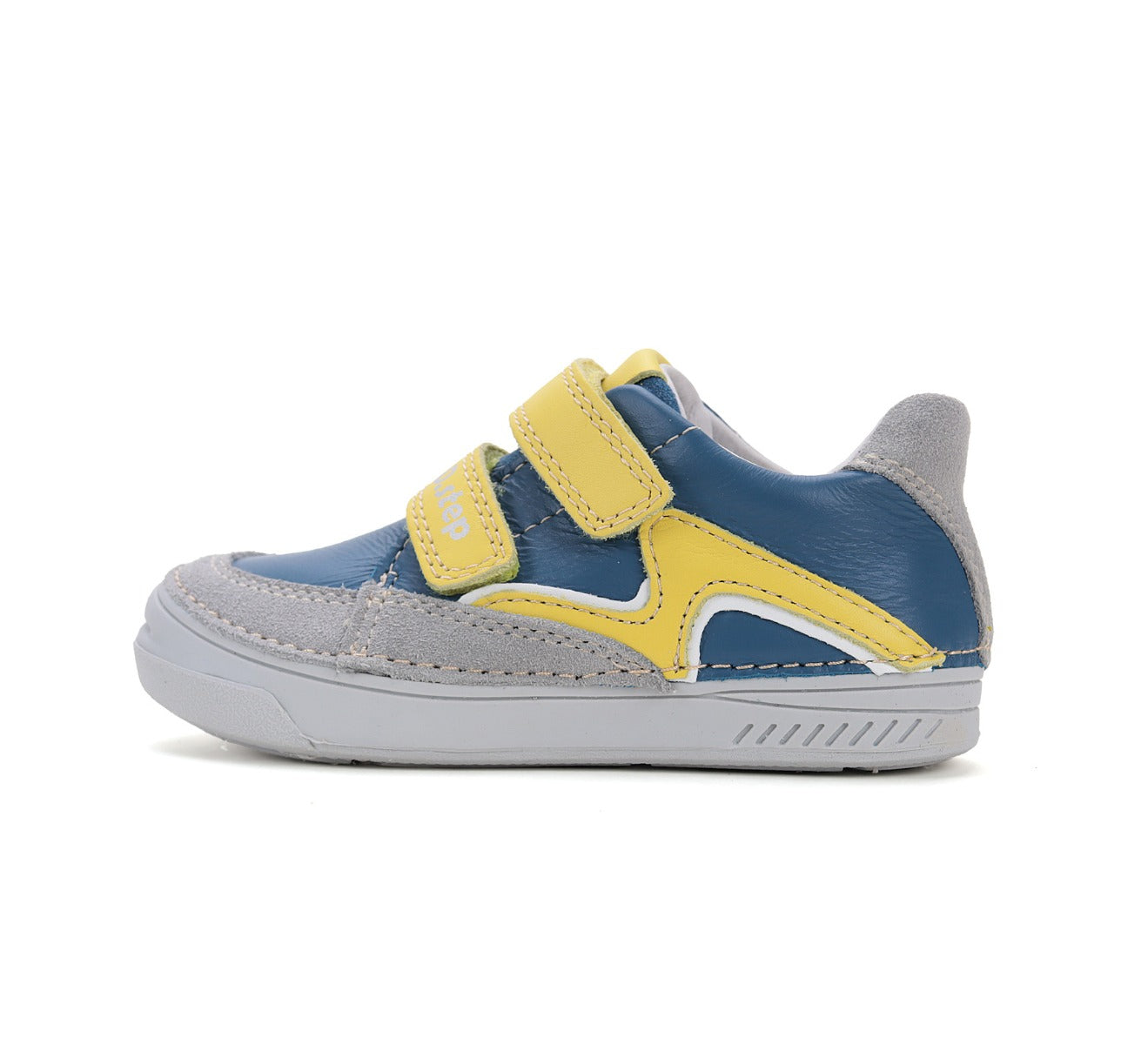 D.D.Step pantofi baieti cu scai 31-36 Bermuda Blue cu galben
