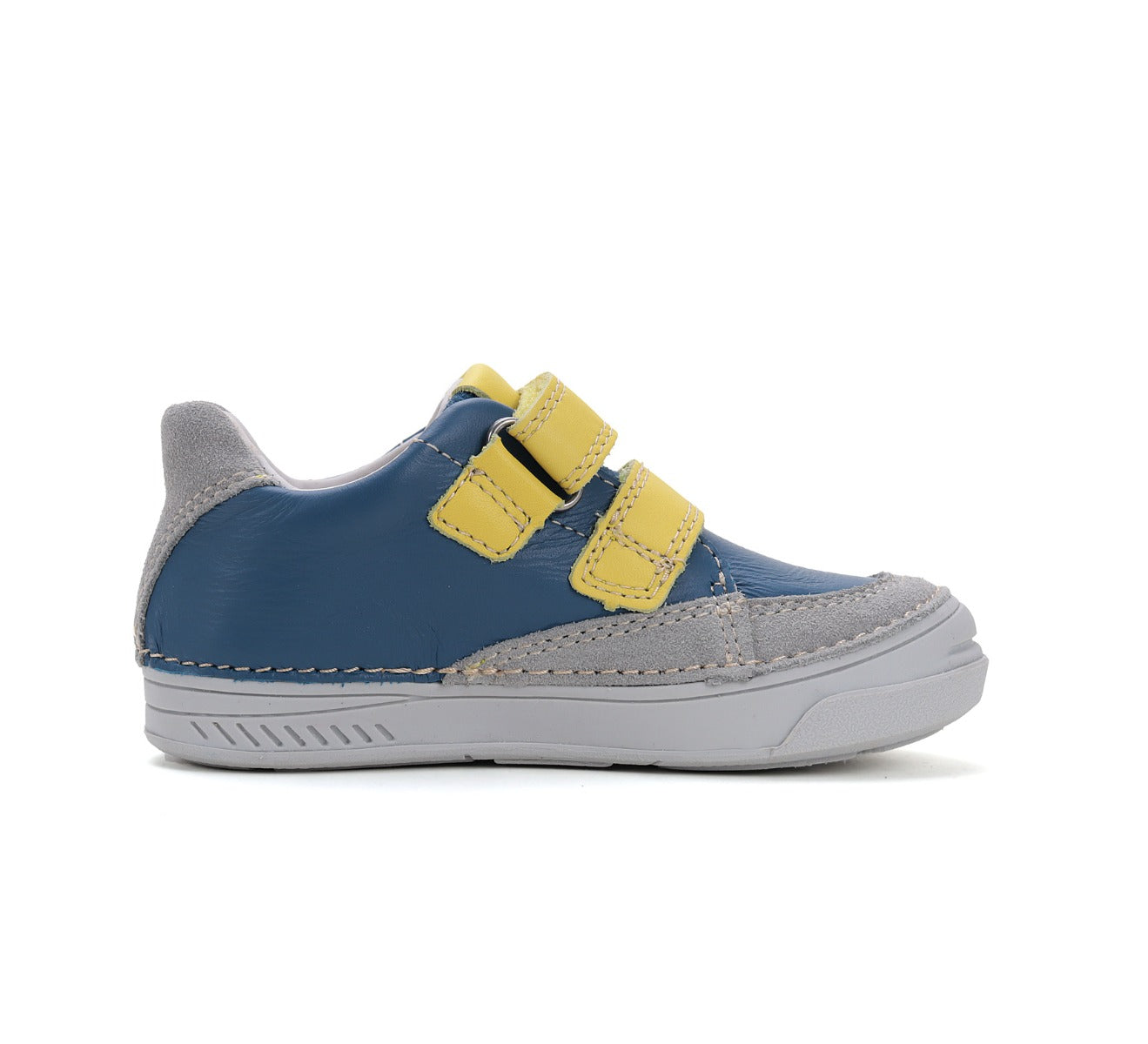 D.D.Step pantofi baieti cu scai 31-36 Bermuda Blue cu galben