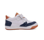 D.D.Step pantofi baieti cu scai 31-36 White cu maro si albastru