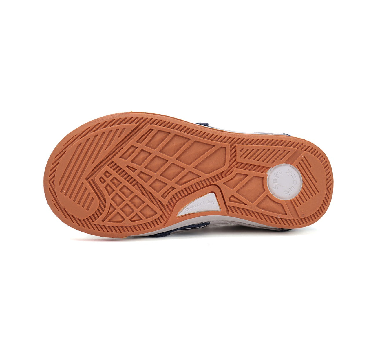 D.D.Step pantofi baieti cu scai 31-36 White cu maro si albastru