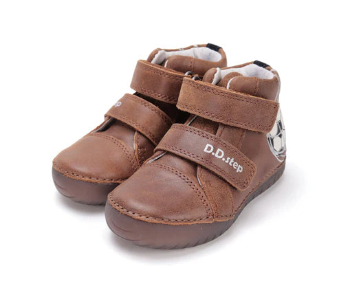 D.D.Step pantofi baieti cu talpa fluorescenta 25-30 Chocolate cu minge Imagine principală a produsului