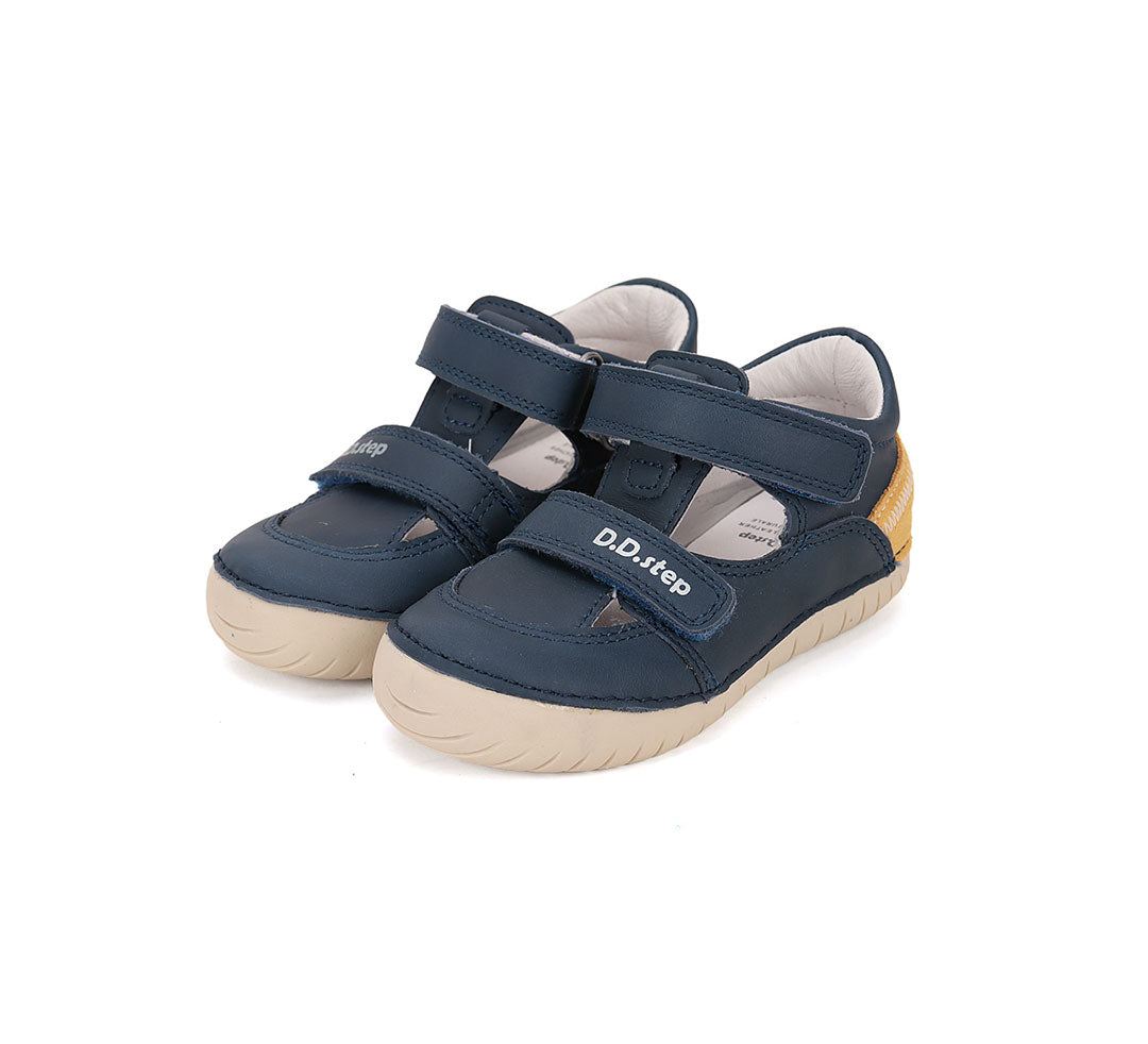 D.D.Step pantofi baieti decupati 26-31 Bermuda Blue