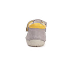 D.D.Step pantofi baieti decupati Barefoot 20-25 Dove grey cu arici