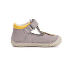 D.D.Step pantofi baieti decupati Barefoot 20-25 Dove grey cu arici