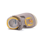 D.D.Step pantofi baieti decupati Barefoot 20-25 Dove grey cu arici