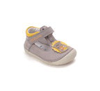 D.D.Step pantofi baieti decupati Barefoot 20-25 Dove grey cu arici