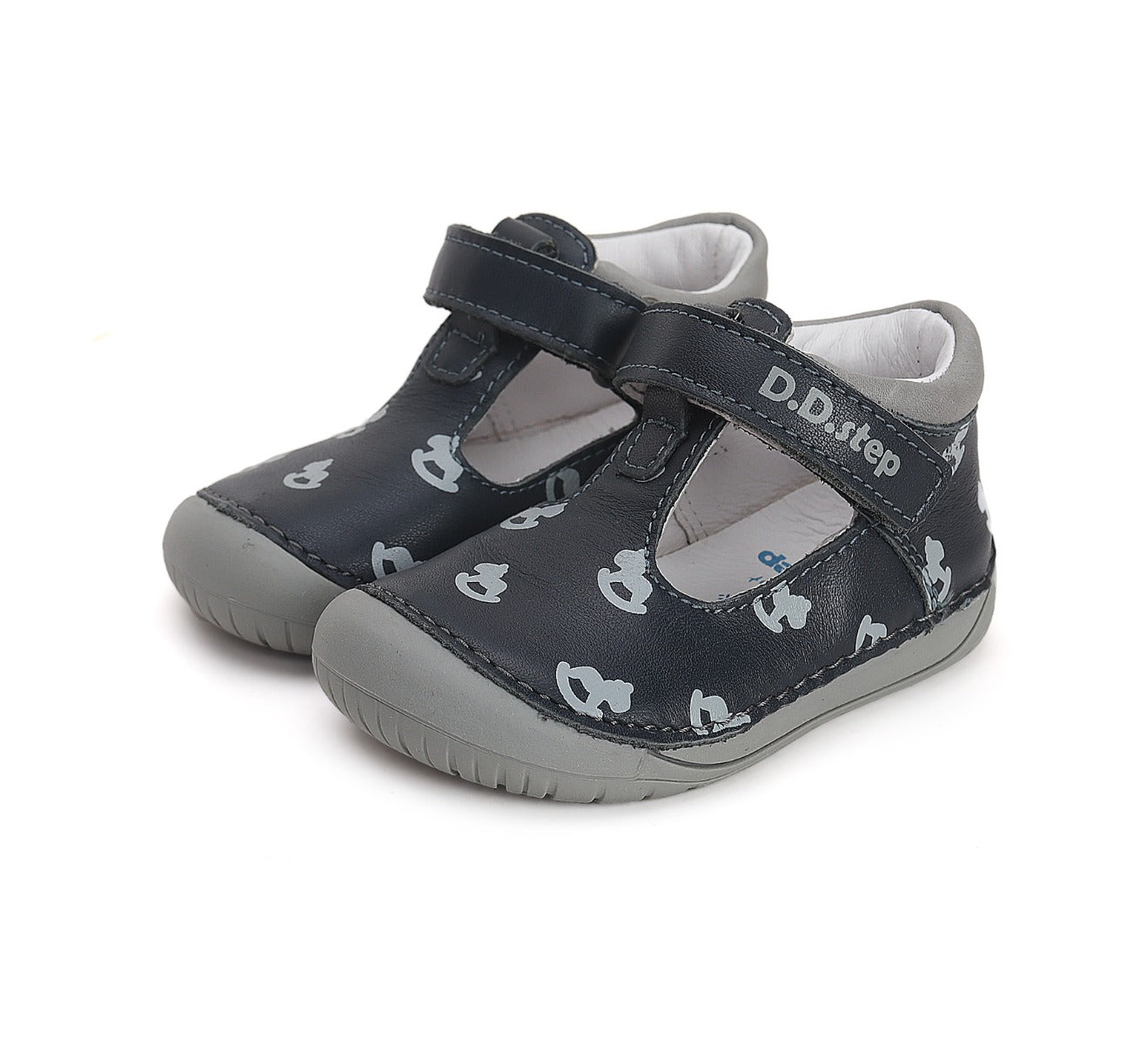 D.D.Step pantofi baieti decupati Barefoot 20-25, Royal Blue