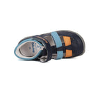 D.D.Step pantofi baieti decupati Barefoot 20-25 Sky Blue cu albastru
