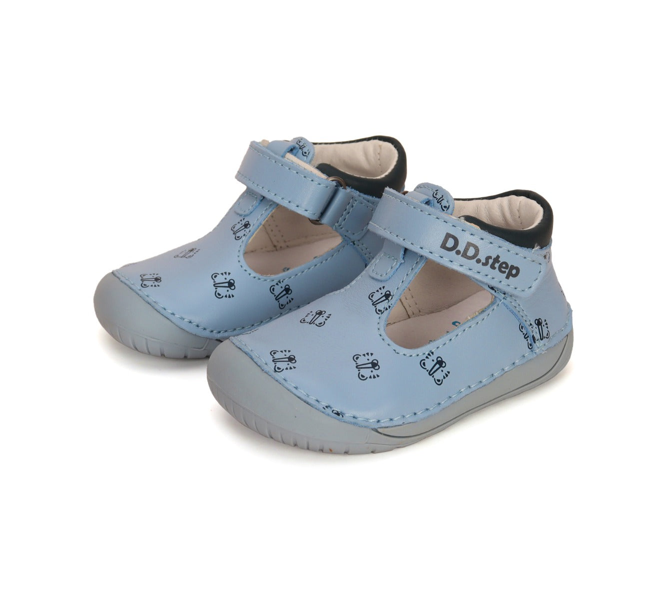 D.D.Step pantofi baieti decupati Barefoot 20-25, Sky Blue Imagine principală a produsului
