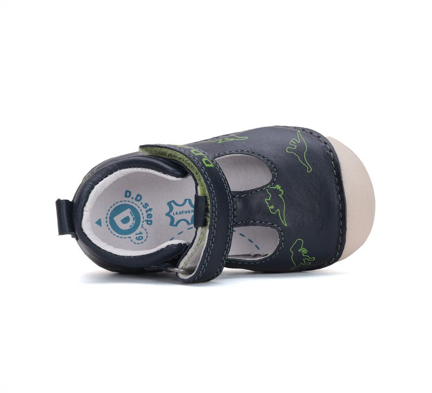 D.D.Step pantofi baieti deschisi 19-24 Royal Blue cu dino