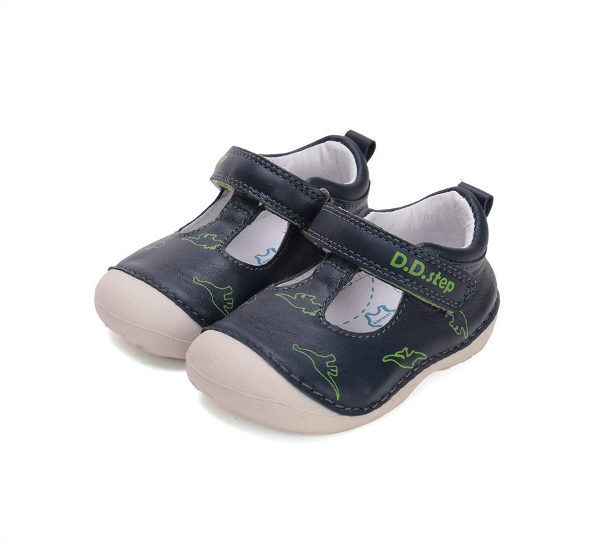 D.D.Step pantofi baieti deschisi 19-24 Royal Blue cu dino