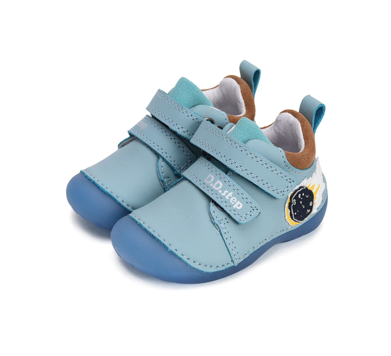 D.D.Step pantofi baieti fluorescenti Primii Pasi 18-24, Sky Blue cu meteorit Imagine principală a produsului