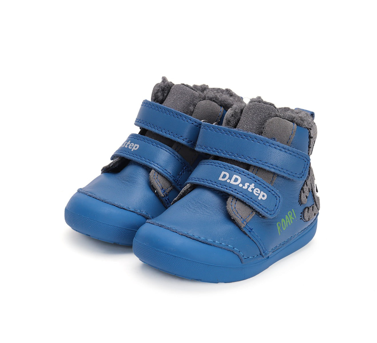 D.D.Step pantofi baieti imblaniti Primii Pasi 20-25 Bermuda Blue cu tigru Imagine principală a produsului