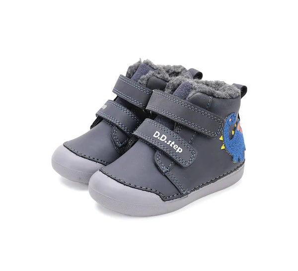D.D.Step pantofi baieti imblaniti Primii Pasi 20-25 Royal Blue cu dino Imagine principală a produsului