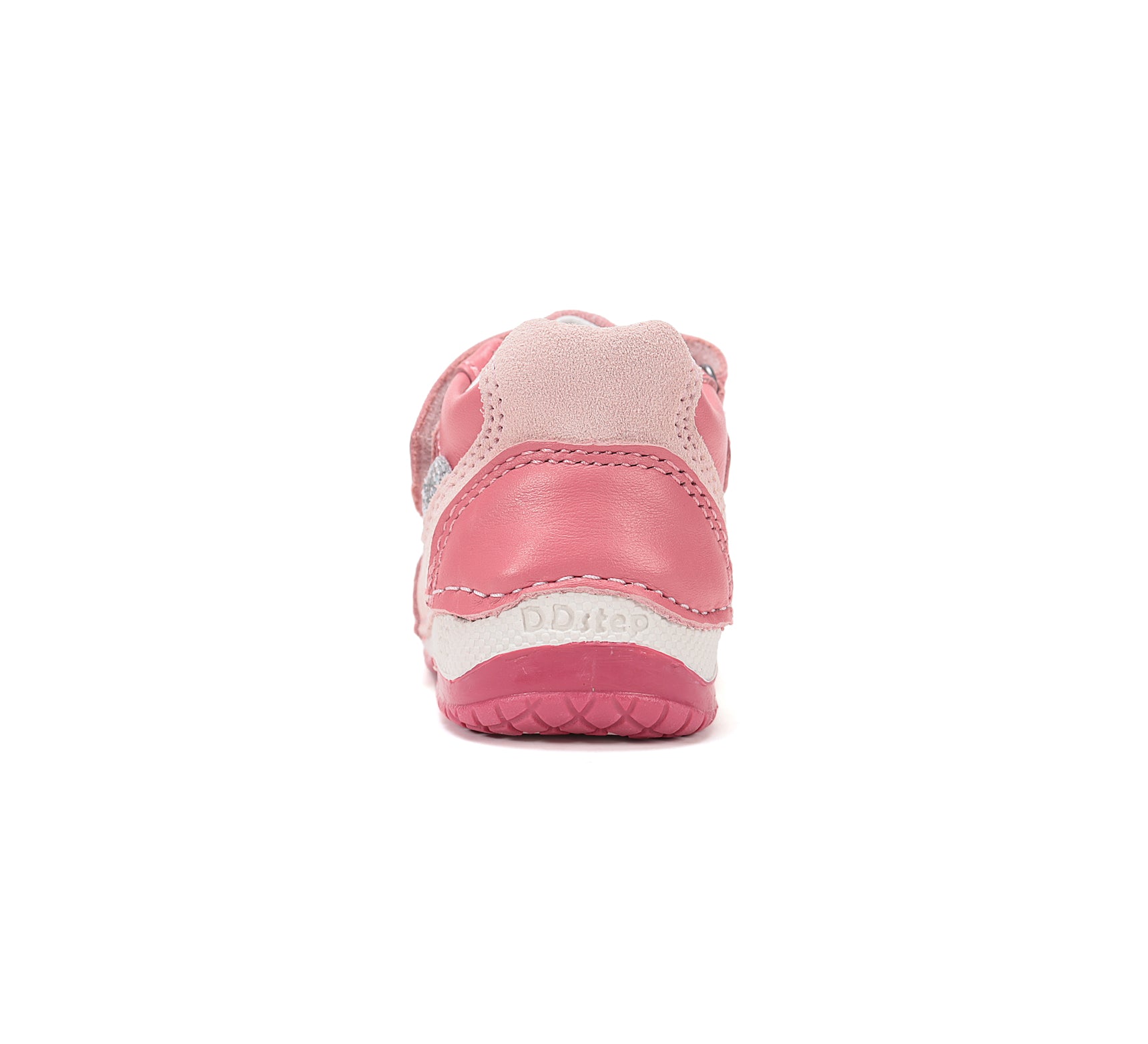 D.D.Step pantofi fete piele 19-24 Strawberry cu insertii
