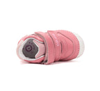 D.D.Step pantofi fete piele 19-24 Strawberry cu insertii
