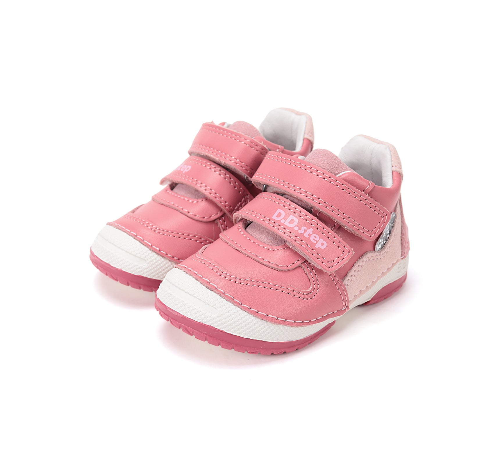 D.D.Step pantofi fete piele 19-24 Strawberry cu insertii Imagine principală a produsului