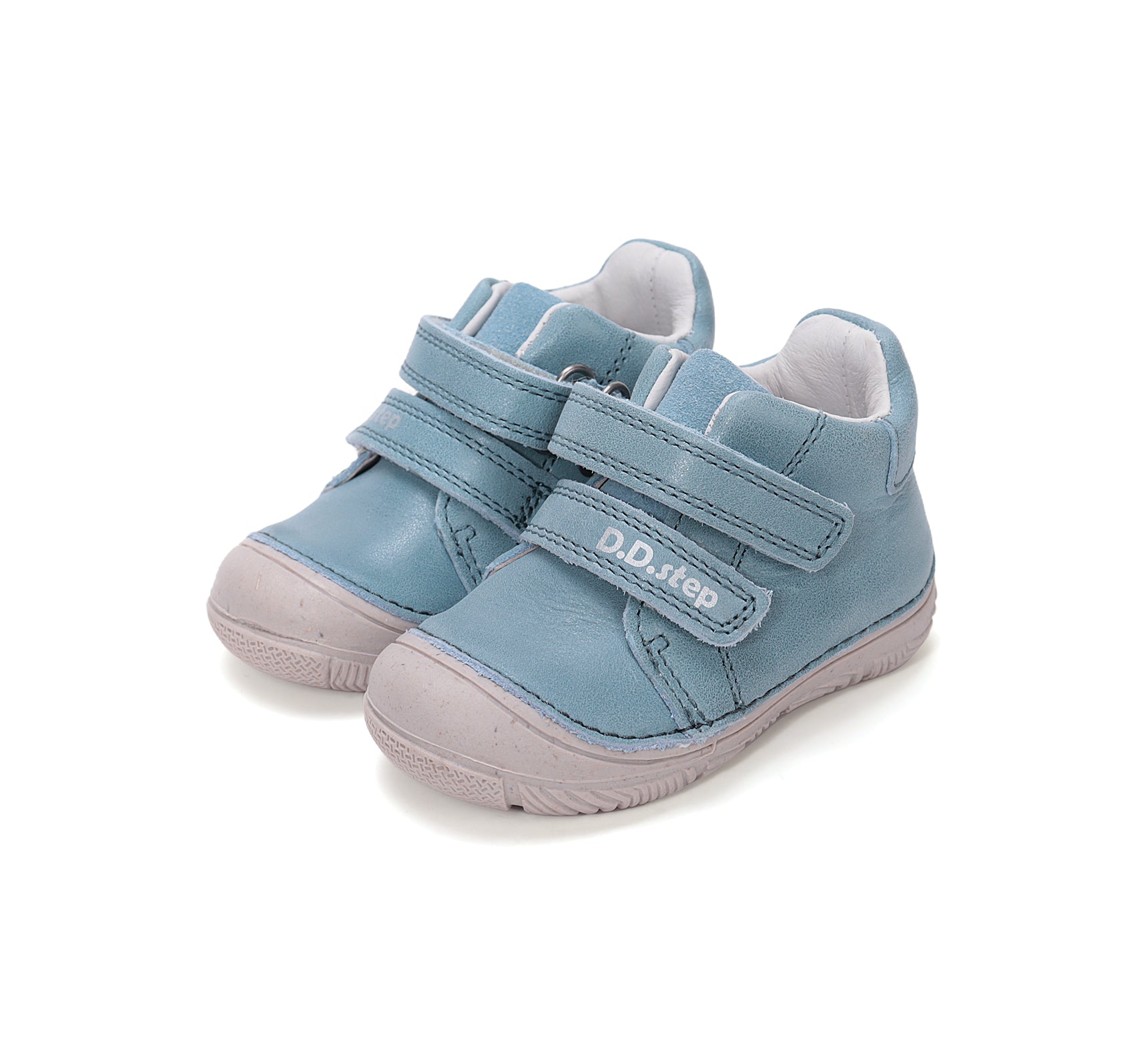 D.D.Step pantofi baieti piele 20-25 Light Royal blue simplu