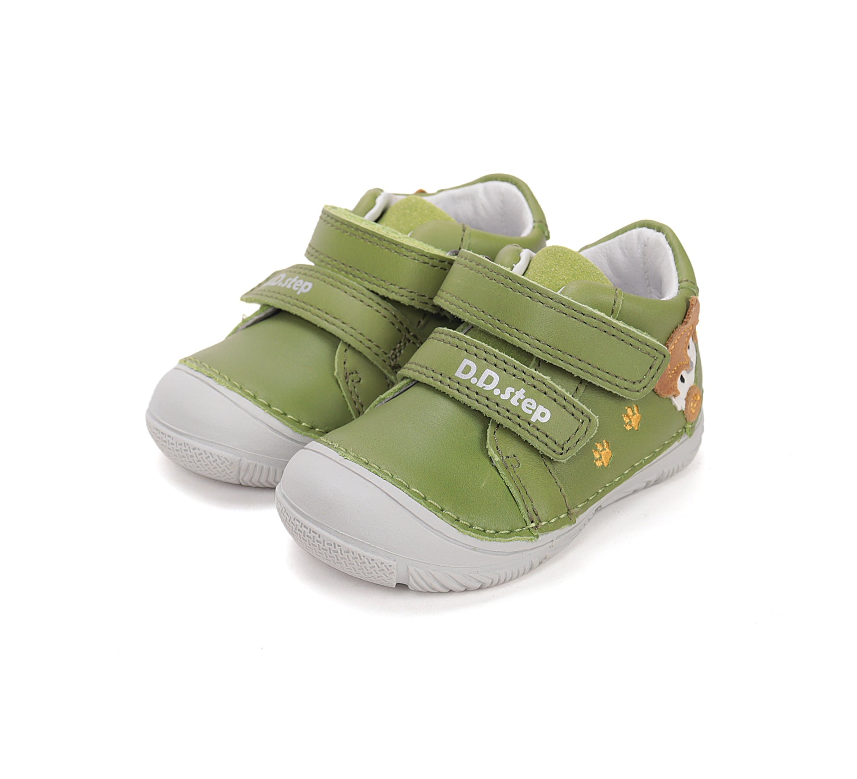 D.D.Step pantofi baieti piele 20-25 Moss Green cu raton
