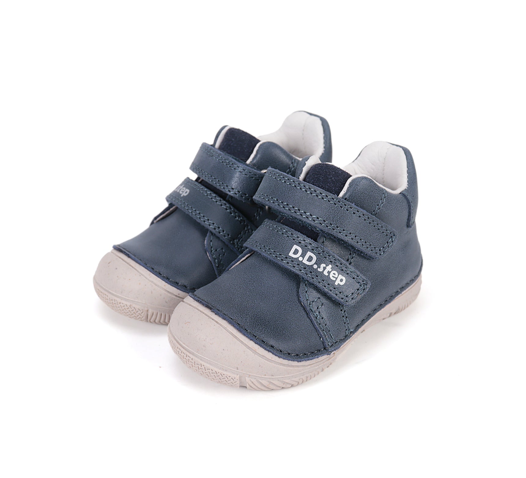 D.D.Step pantofi baieti piele 20-25 Royal blue simplu