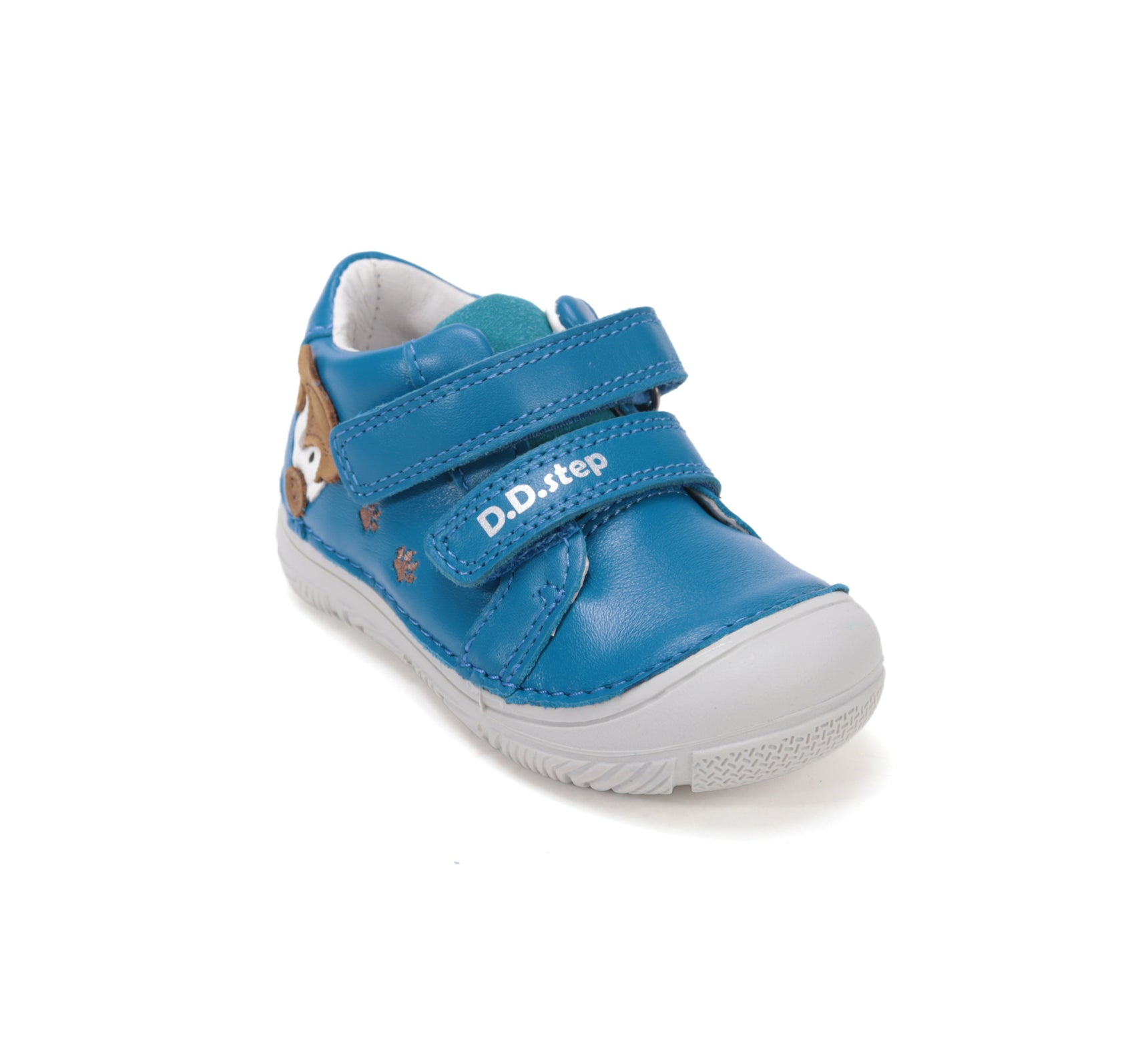 D.D.Step pantofi baieti piele 20-25 Turquoise cu raton