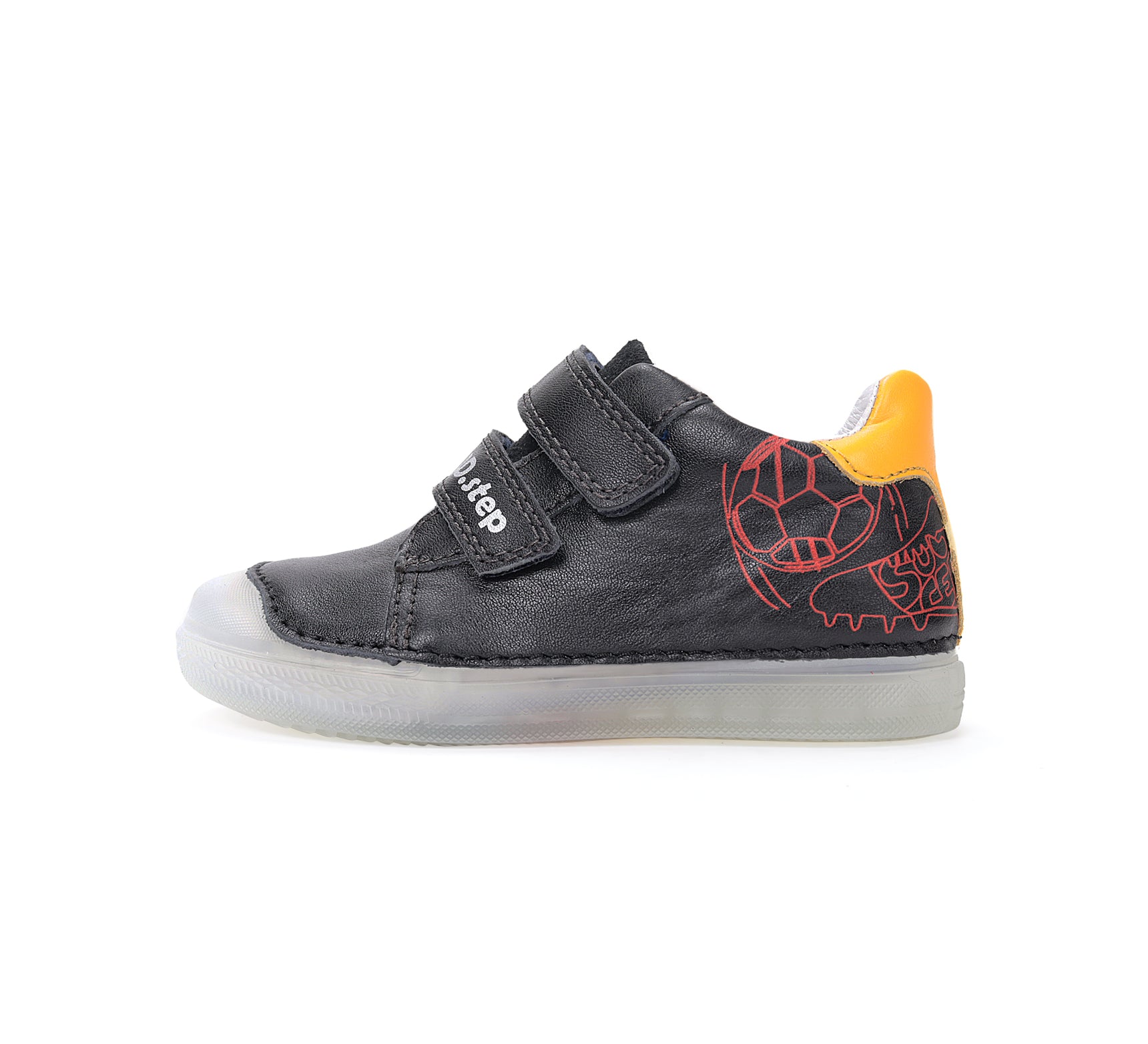 D.D.Step pantofi baieti piele 25-30 Royal blue fotbal