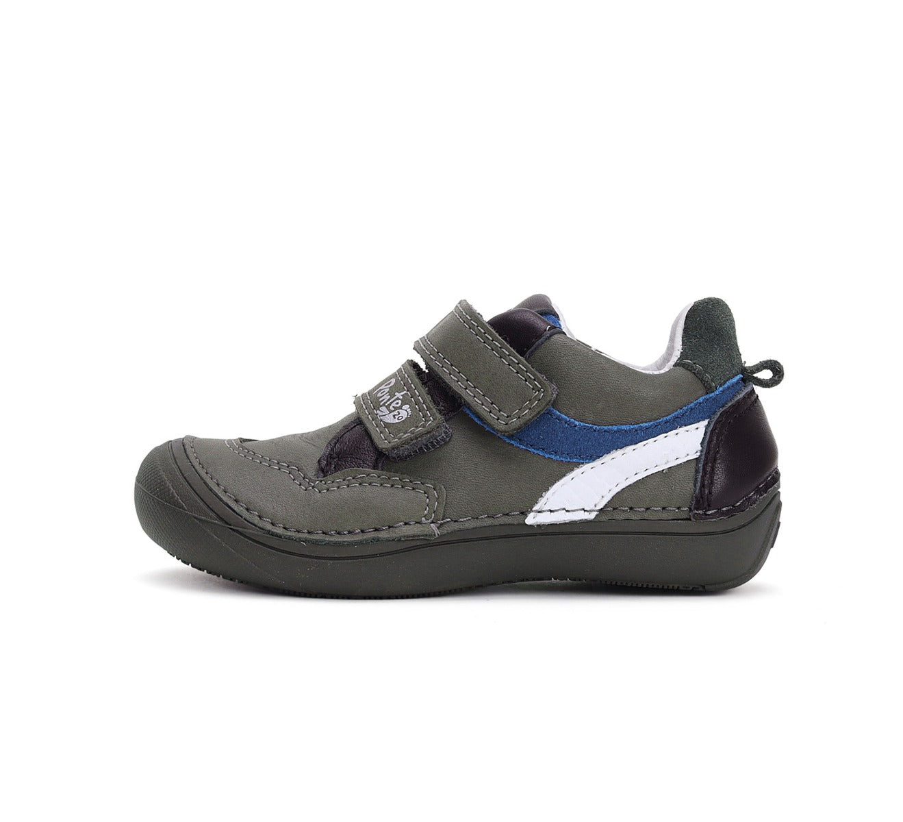 D.D.Step pantofi baieti Ponte20 supinati 30-35 Khaki cu dungi