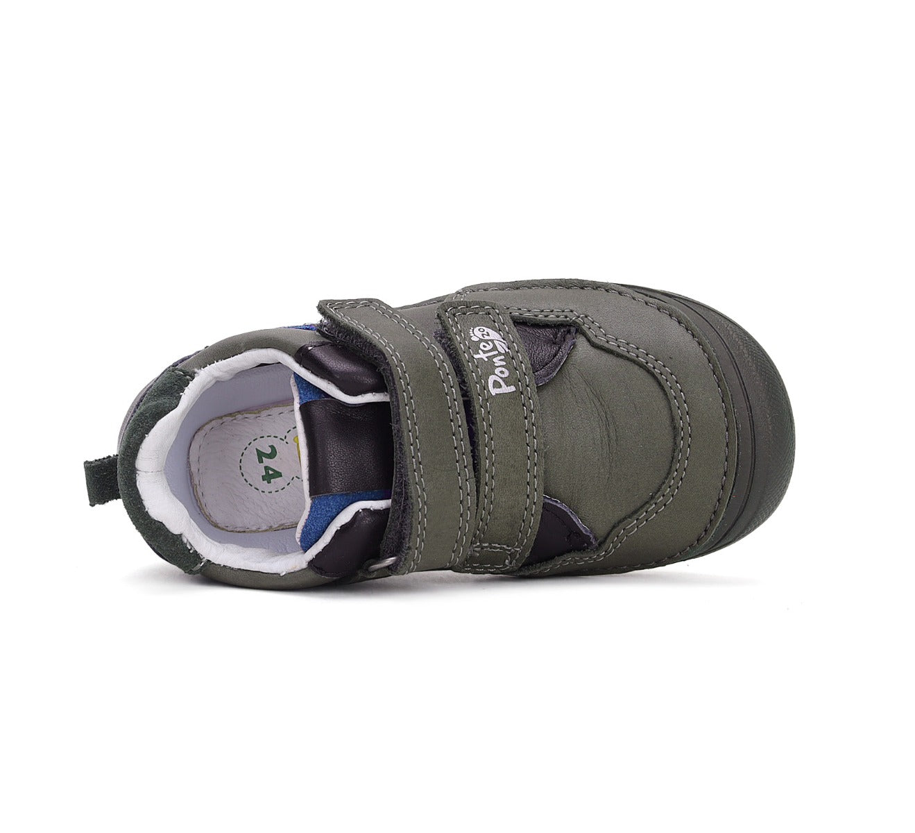 D.D.Step pantofi baieti Ponte20 supinati 30-35 Khaki cu dungi