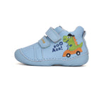 D.D.Step pantofi baieti Primii pasi 18-24 Sky Blue cu dino