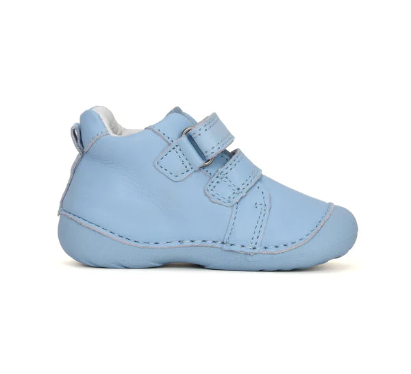 D.D.Step pantofi baieti Primii pasi 18-24 Sky Blue cu dino