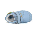 D.D.Step pantofi baieti Primii pasi 18-24 Sky Blue cu dino