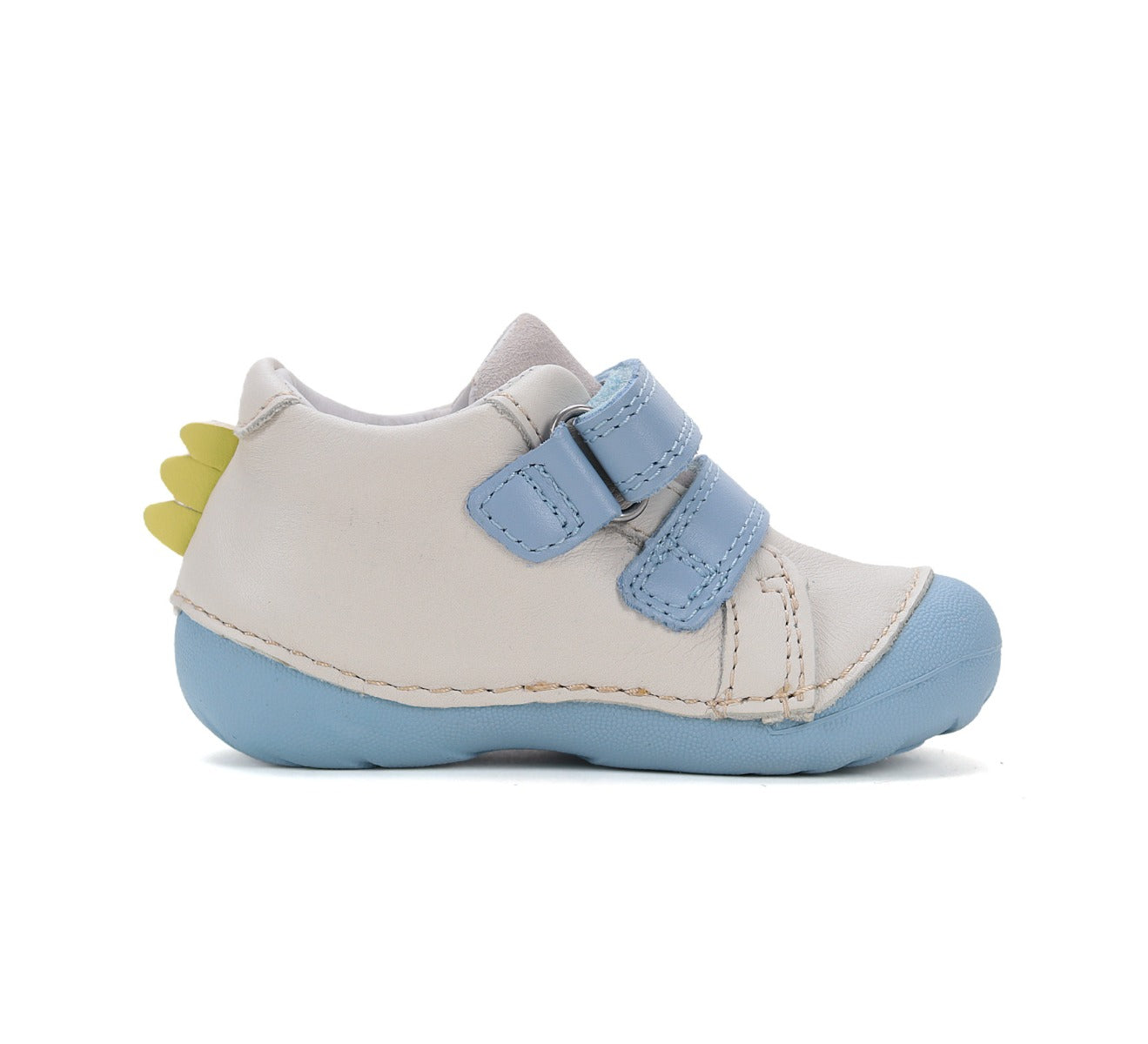D.D.Step - pantofi baieti Primii Pasi White cu crocodil - MAGAZIN