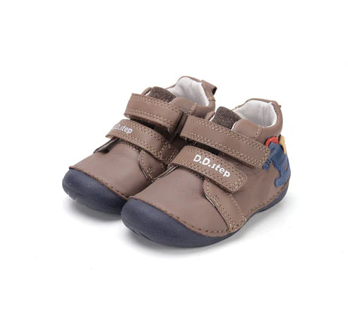 D.D.Step pantofi baieti Primii Pasi 19-24 Chocolate cu calut Imagine principală a produsului