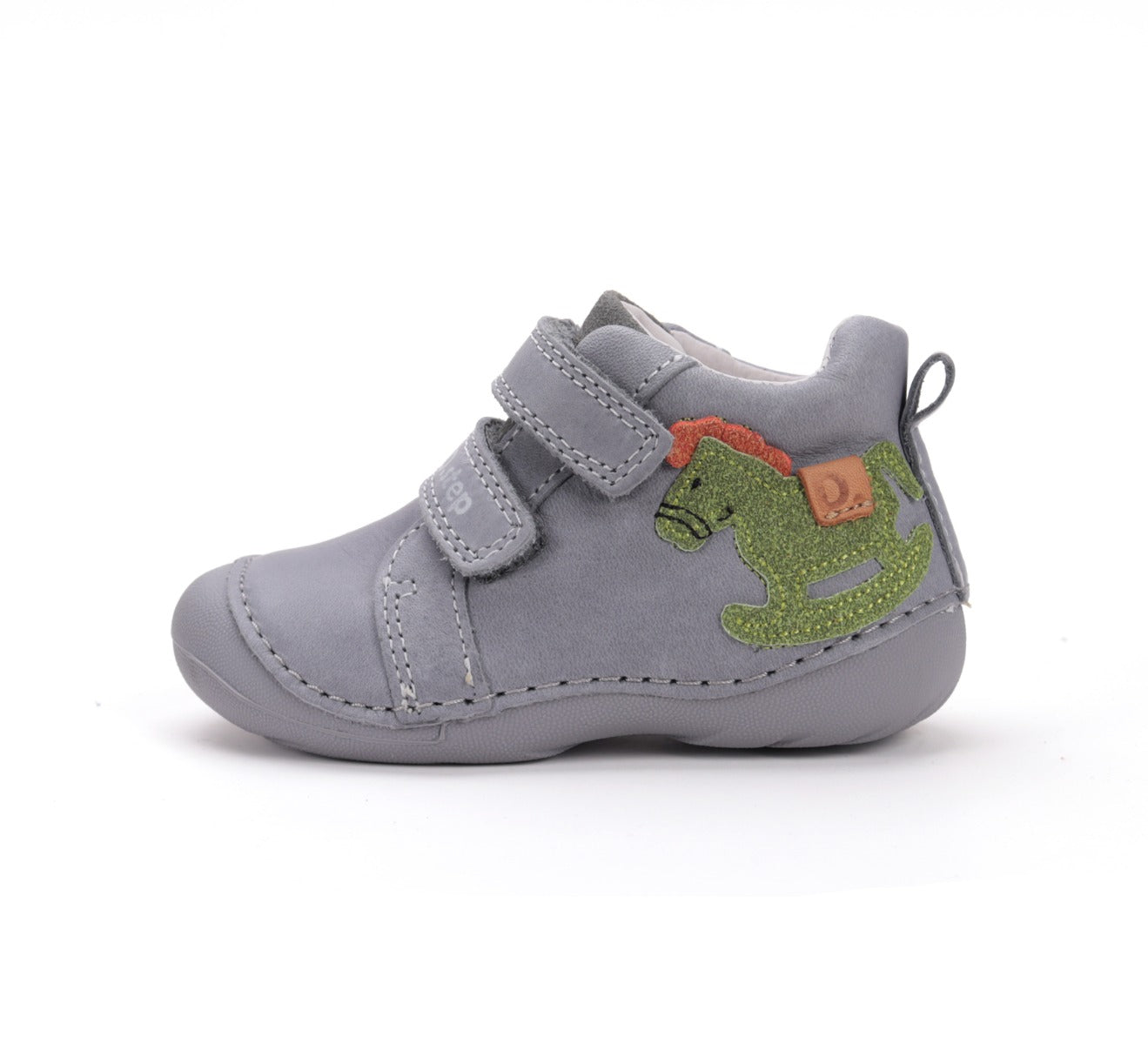 D.D.Step pantofi baieti Primii Pasi 19-24 Dark Grey cu calut