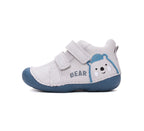 D.D.Step pantofi baieti Primii pasi 19-24 Dove Grey cu ursulet