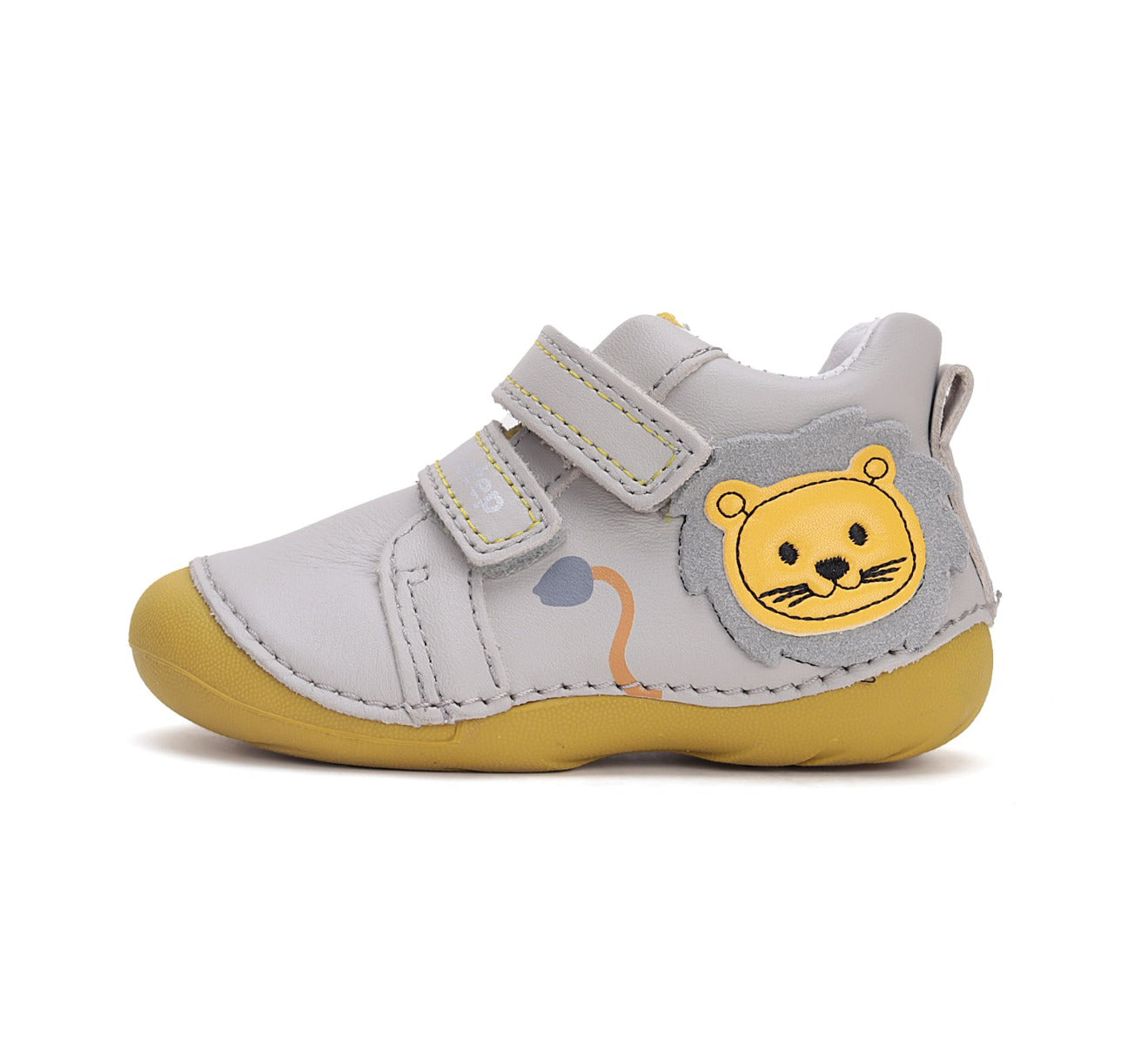 D.D.Step pantofi baieti Primii Pasi 19-24 Light Grey cu leu