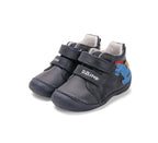 D.D.Step pantofi baieti Primii Pasi 19-24 Royal Blue cu calut
