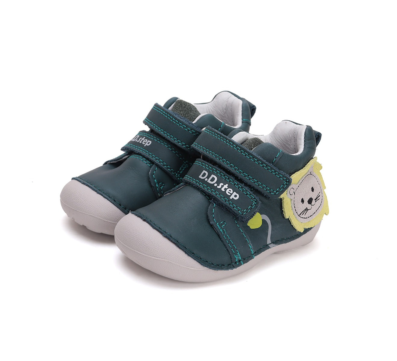 D.D.Step pantofi baieti Primii Pasi 19-24 Royal Blue cu leu