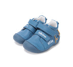 D.D.Step pantofi baieti Primii pasi 18-24 Royal Blue cu ursulet