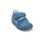D.D.Step pantofi baieti Primii pasi 18-24 Royal Blue cu ursulet
